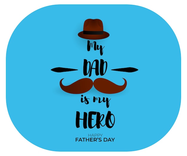 Concepto de ilustración de vector de saludo de feliz día de padres