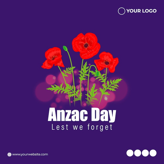 Concepto de ilustración vectorial de la bandera del día de anzac