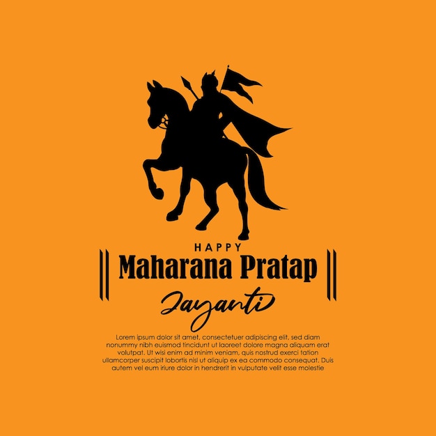 Concepto de ilustración vectorial de la bandera de Maharana Pratap Jayanti