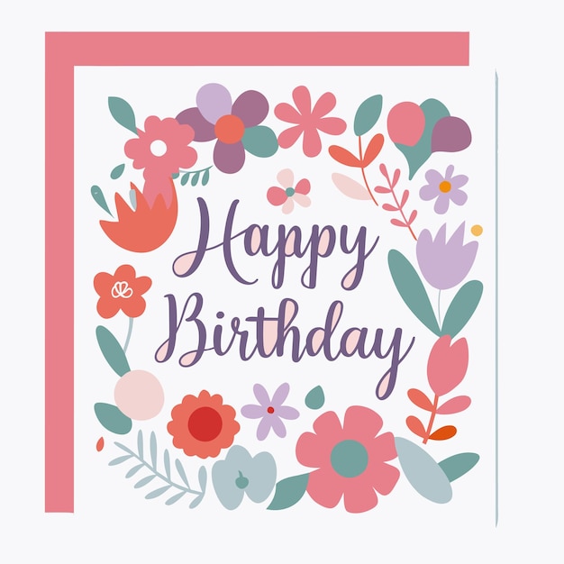 El concepto de ilustración vectorial del cartel de felicitación de cumpleaños
