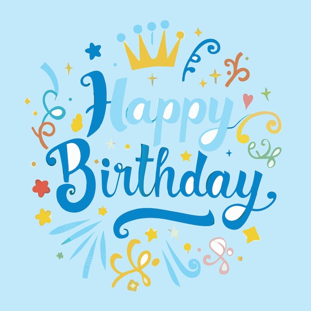 El concepto de ilustración vectorial del cartel de felicitación de cumpleaños