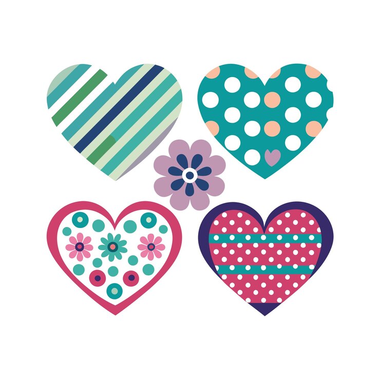 Vector concepto de ilustración vectorial de la colección de iconos en forma de corazón
