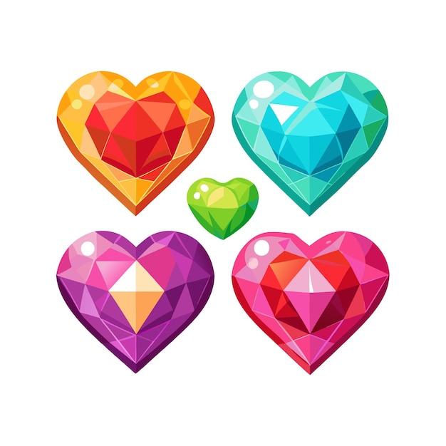 Concepto de ilustración vectorial de la colección de iconos en forma de corazón