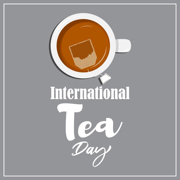 Concepto de ilustración vectorial del Día Internacional del Té