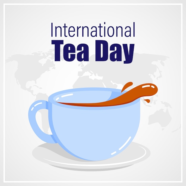 Concepto de ilustración vectorial del día internacional del té