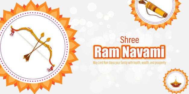 Concepto de ilustración vectorial del festival Shree Ram Navami