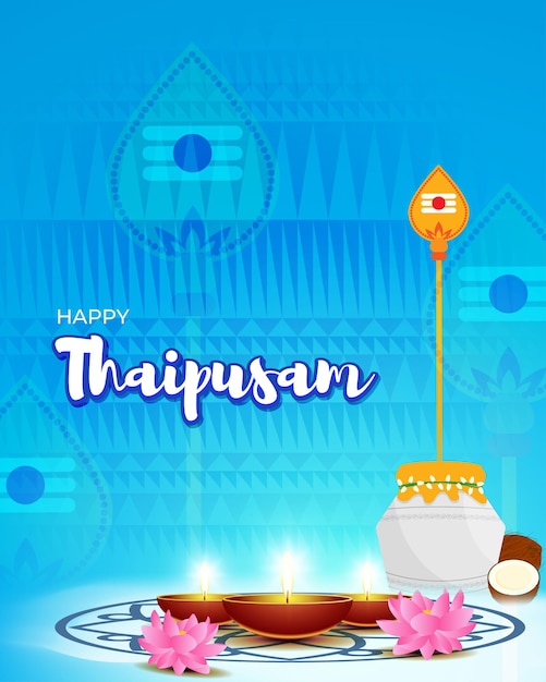 Concepto de ilustración vectorial de happy thaipusam