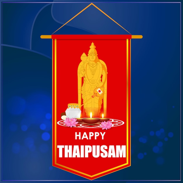 Concepto de ilustración vectorial de Happy Thaipusam