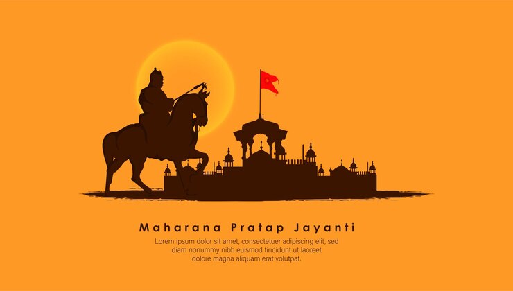 Vector concepto de ilustración vectorial de maharana pratap jayanti.