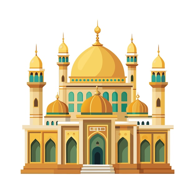 Concepto de ilustración vectorial de mezquitas de diseño realista y hermoso