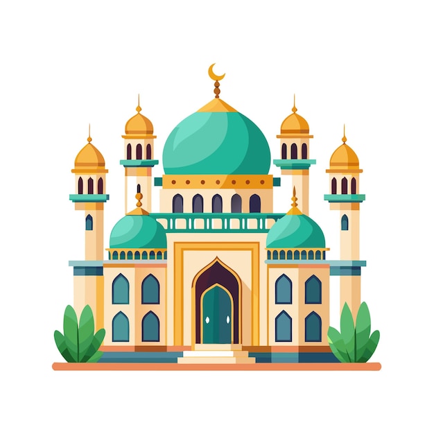 Concepto de ilustración vectorial de mezquitas de diseño realista y hermoso