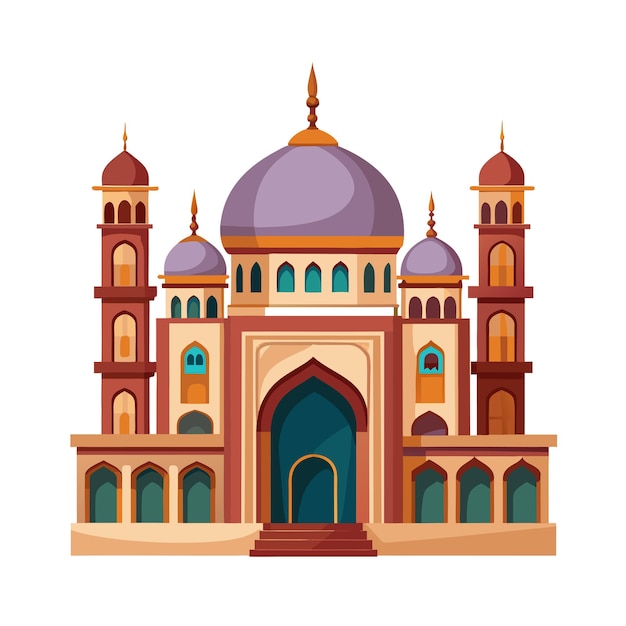Concepto de ilustración vectorial de mezquitas de diseño realista y hermoso