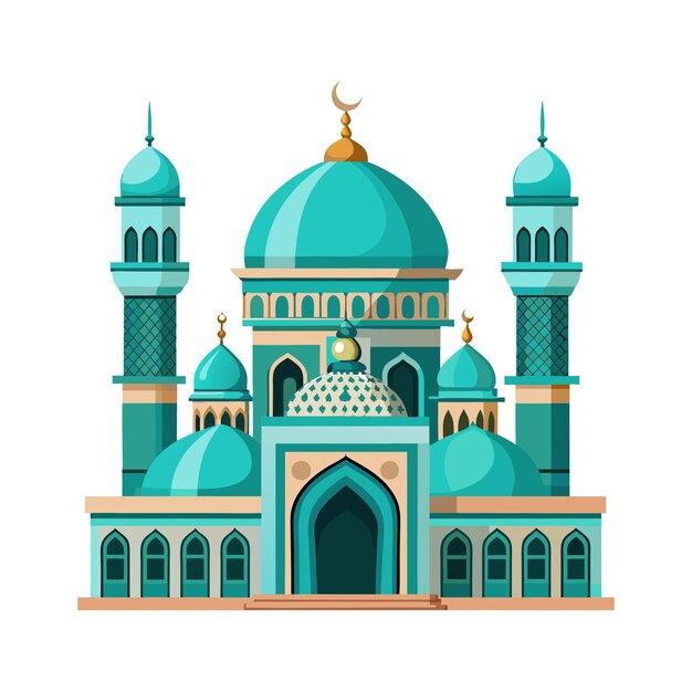 Concepto de ilustración vectorial de mezquitas de diseño realista y hermoso