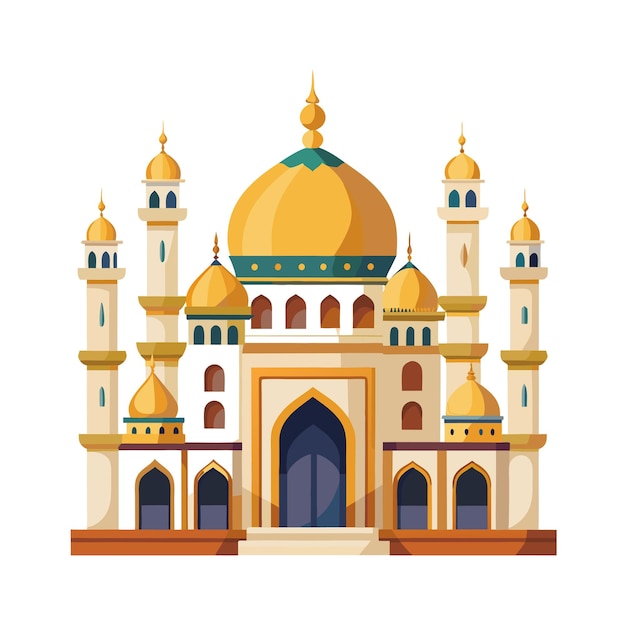 Concepto de ilustración vectorial de mezquitas de diseño realista y hermoso