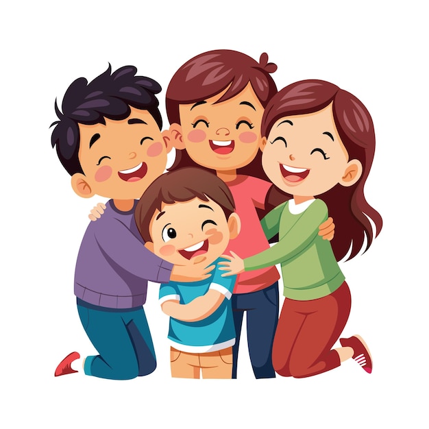 El concepto de ilustración vectorial de los momentos de los niños