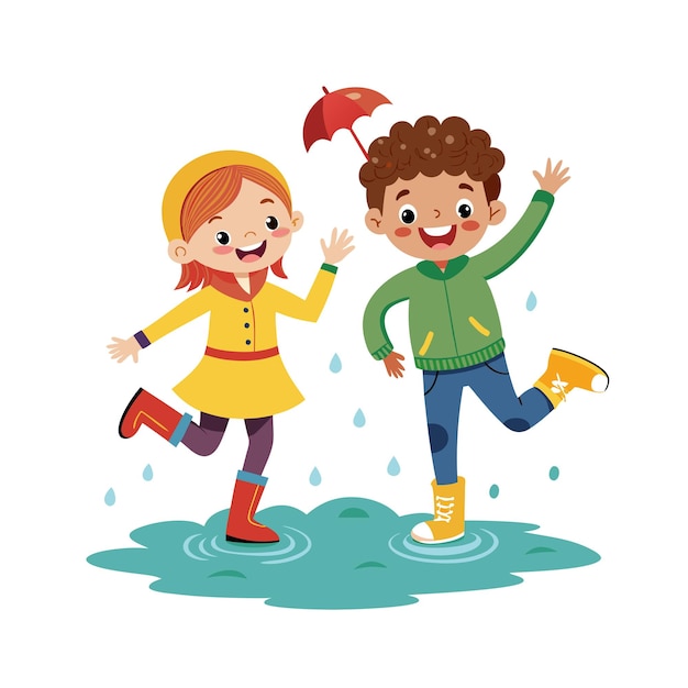 El concepto de ilustración vectorial de los momentos de los niños