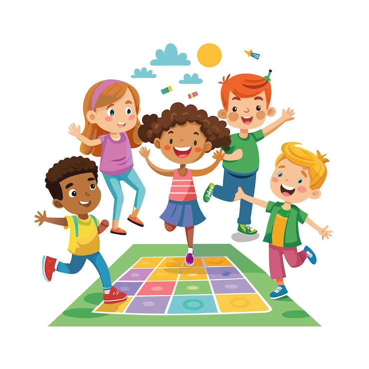Vector el concepto de ilustración vectorial de los momentos de los niños