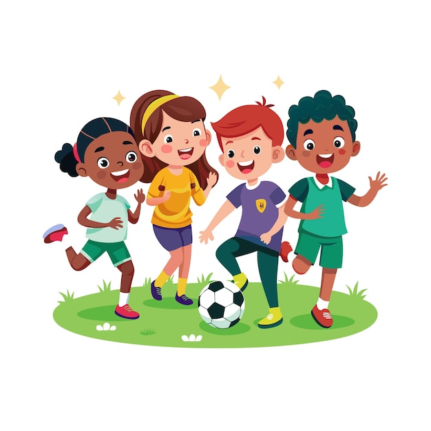 El concepto de ilustración vectorial de los momentos de los niños