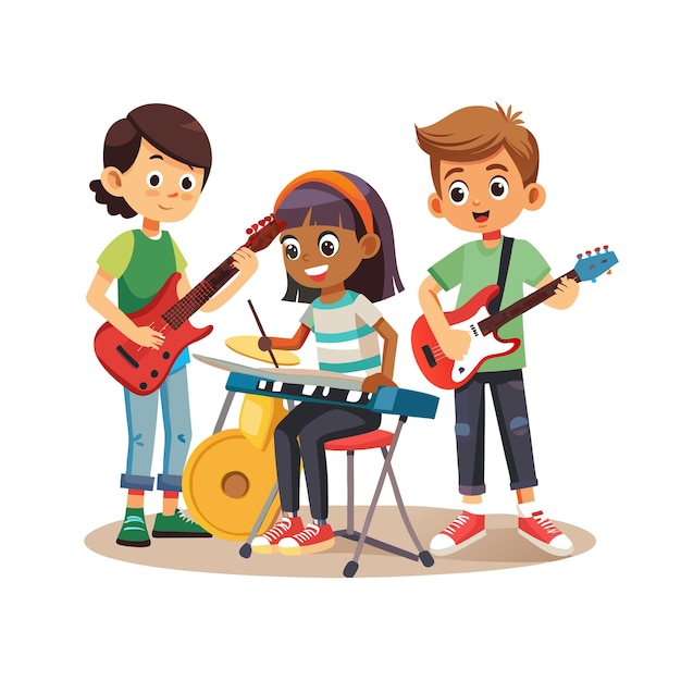 El concepto de ilustración vectorial de los momentos de los niños