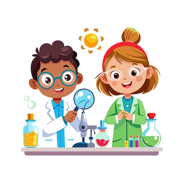 El concepto de ilustración vectorial de los momentos de los niños