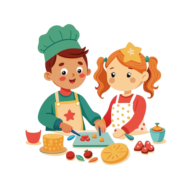 El concepto de ilustración vectorial de los momentos de los niños