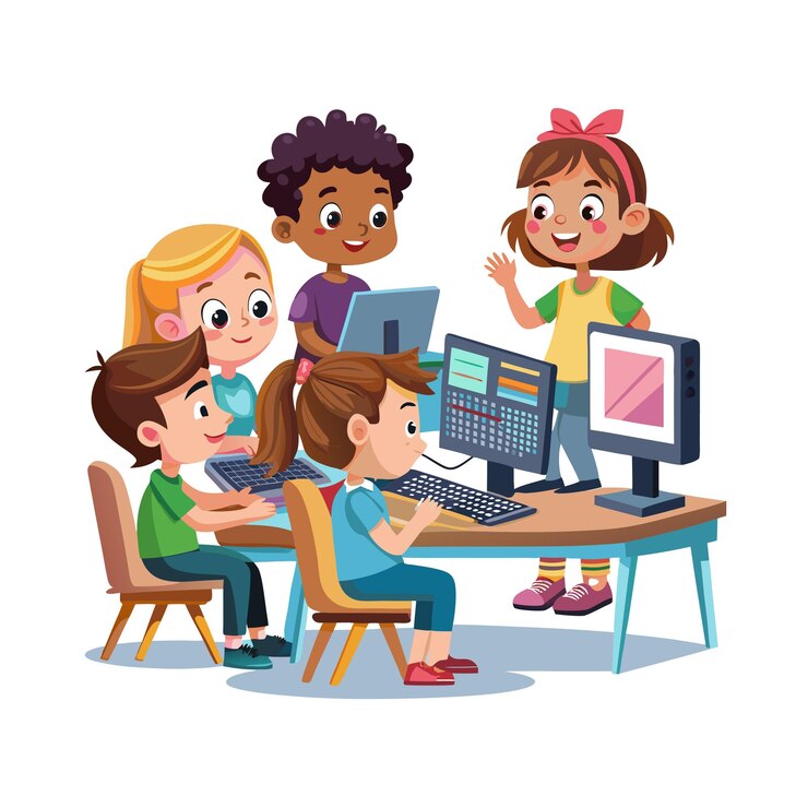 Vector el concepto de ilustración vectorial de los momentos de los niños