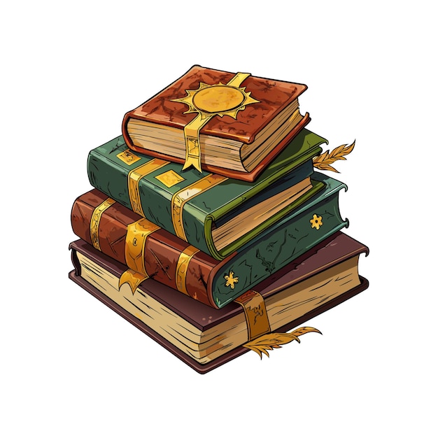 Concepto de ilustración vectorial de la pila de libros