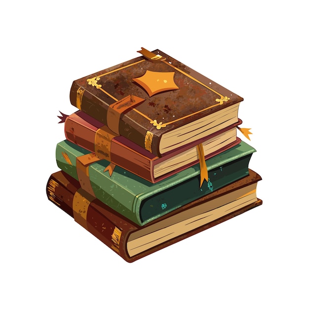 Concepto de ilustración vectorial de la pila de libros