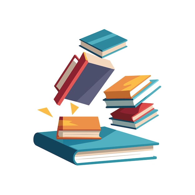 Concepto de ilustración vectorial de la pila de libros