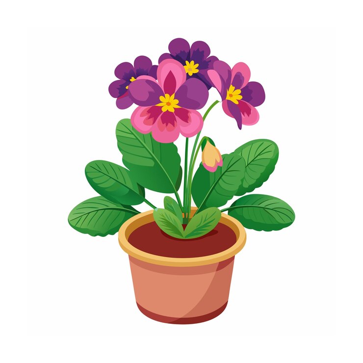 Concepto de ilustración vectorial de plantas de interior en floreros hermosos