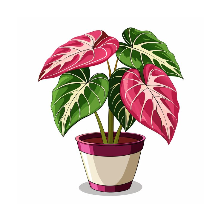 Concepto de ilustración vectorial de plantas de interior en floreros hermosos