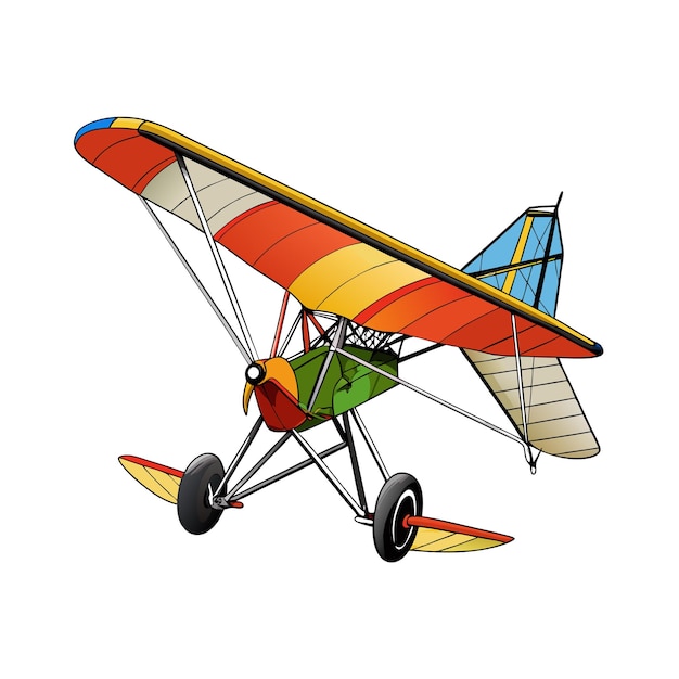 Concepto de ilustración vectorial realista del avión