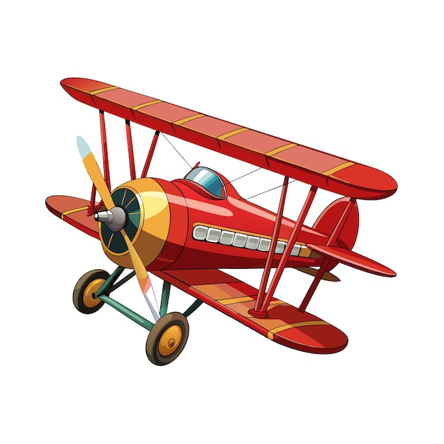 Concepto de ilustración vectorial realista del avión