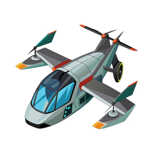 Concepto de ilustración vectorial realista del avión
