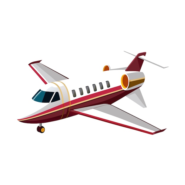 Concepto de ilustración vectorial realista del avión