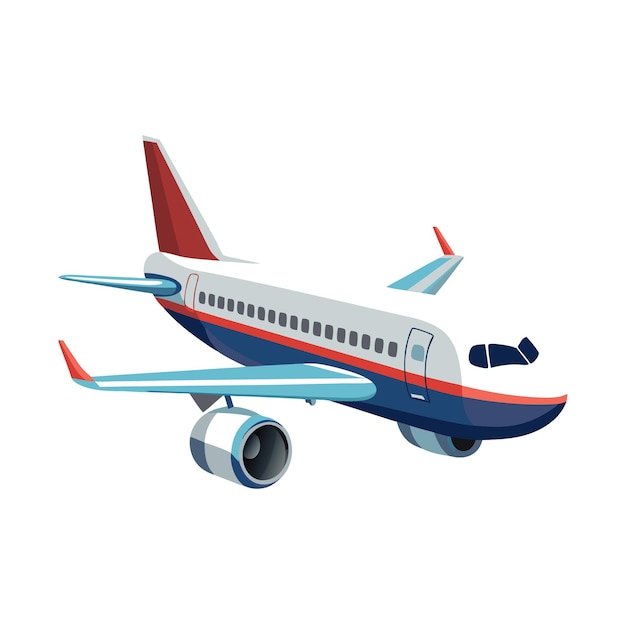 Concepto de ilustración vectorial realista del avión