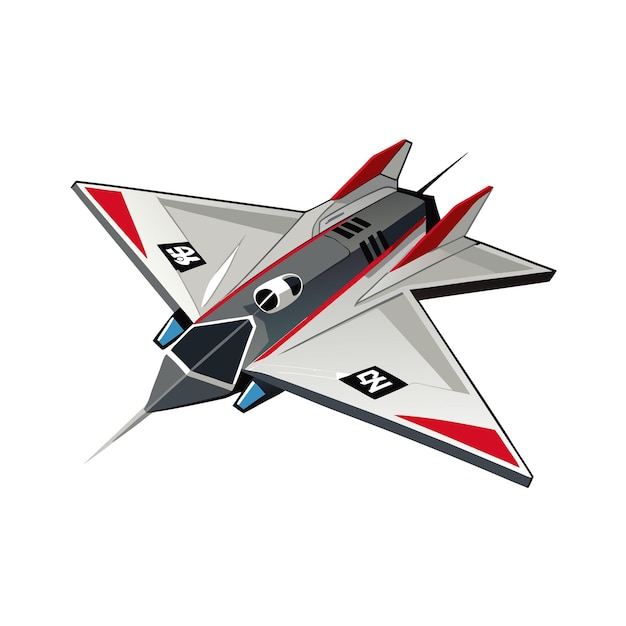 Concepto de ilustración vectorial realista del avión