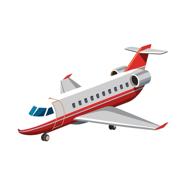 Concepto de ilustración vectorial realista del avión