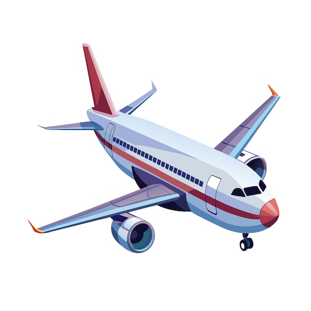 Concepto de ilustración vectorial realista del avión