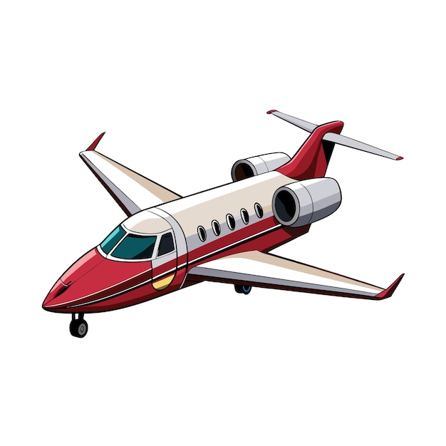 Concepto de ilustración vectorial realista del avión