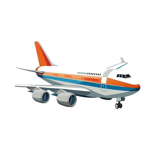 Concepto de ilustración vectorial realista del avión