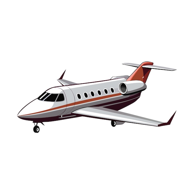 Concepto de ilustración vectorial realista del avión