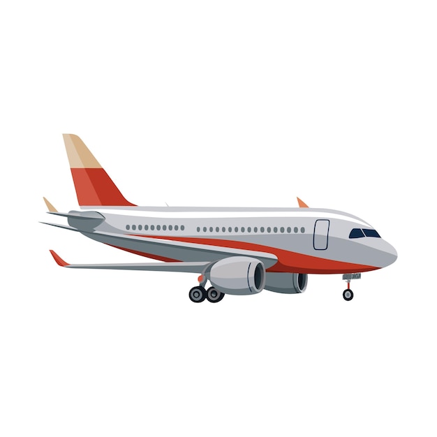 Concepto de ilustración vectorial realista del avión