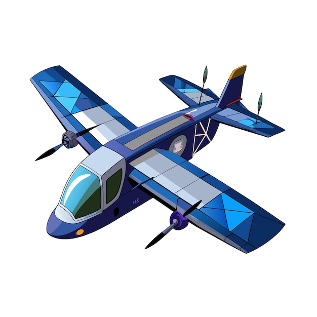 Concepto de ilustración vectorial realista del avión