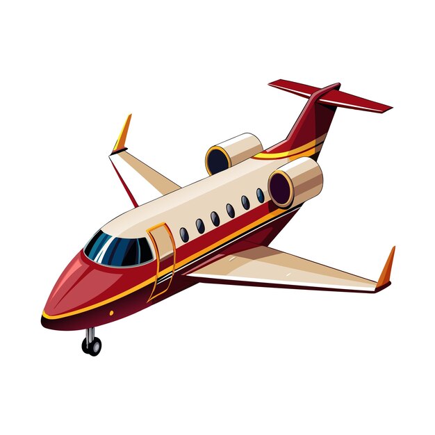Concepto de ilustración vectorial realista del avión