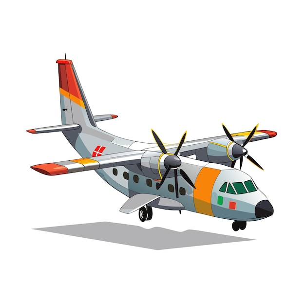 Concepto de ilustración vectorial realista del avión
