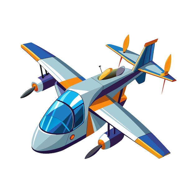 Concepto de ilustración vectorial realista del avión