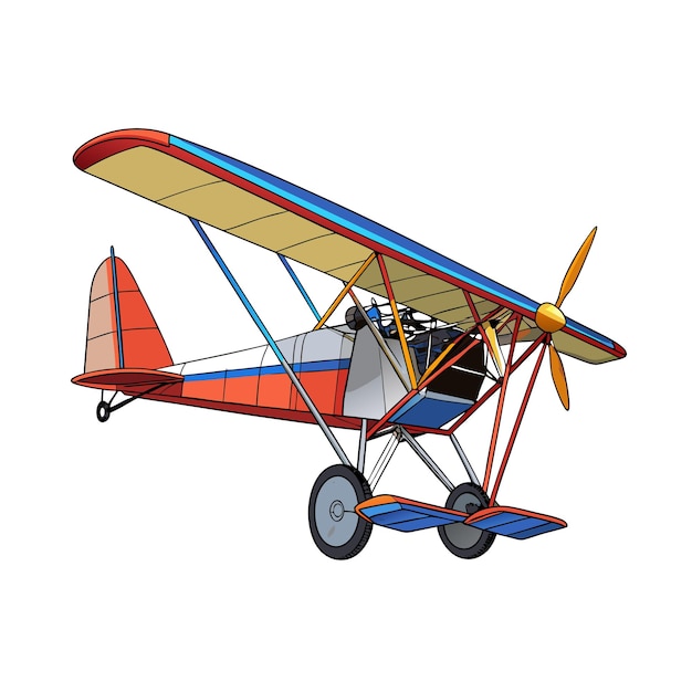Concepto de ilustración vectorial realista del avión
