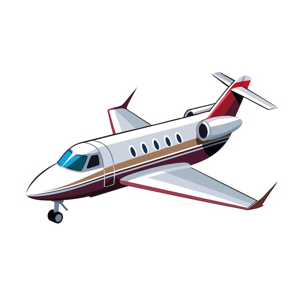 Concepto de ilustración vectorial realista del avión