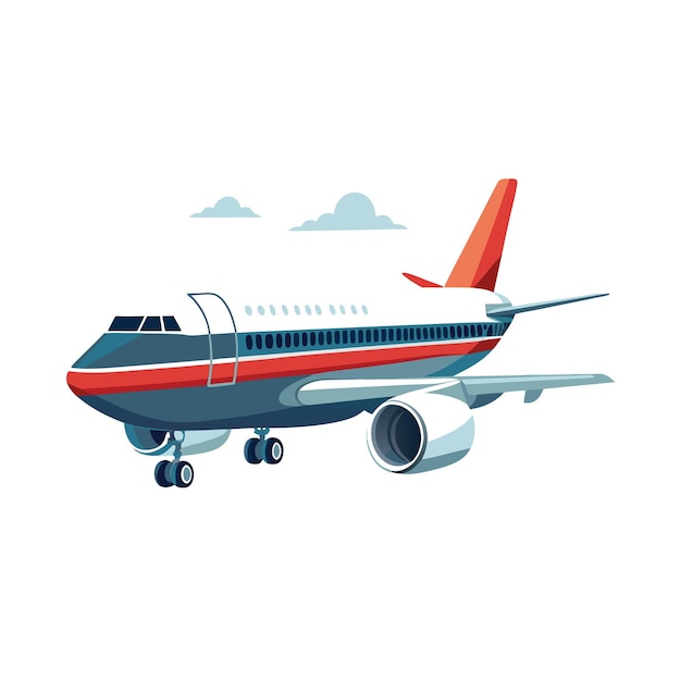 Concepto de ilustración vectorial realista del avión